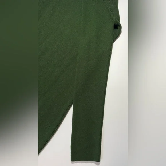 NWT Midi Knitted Ribbed Turtleneck Bodycon Sweater Dress Green Size M/L - Picture 7 of 13